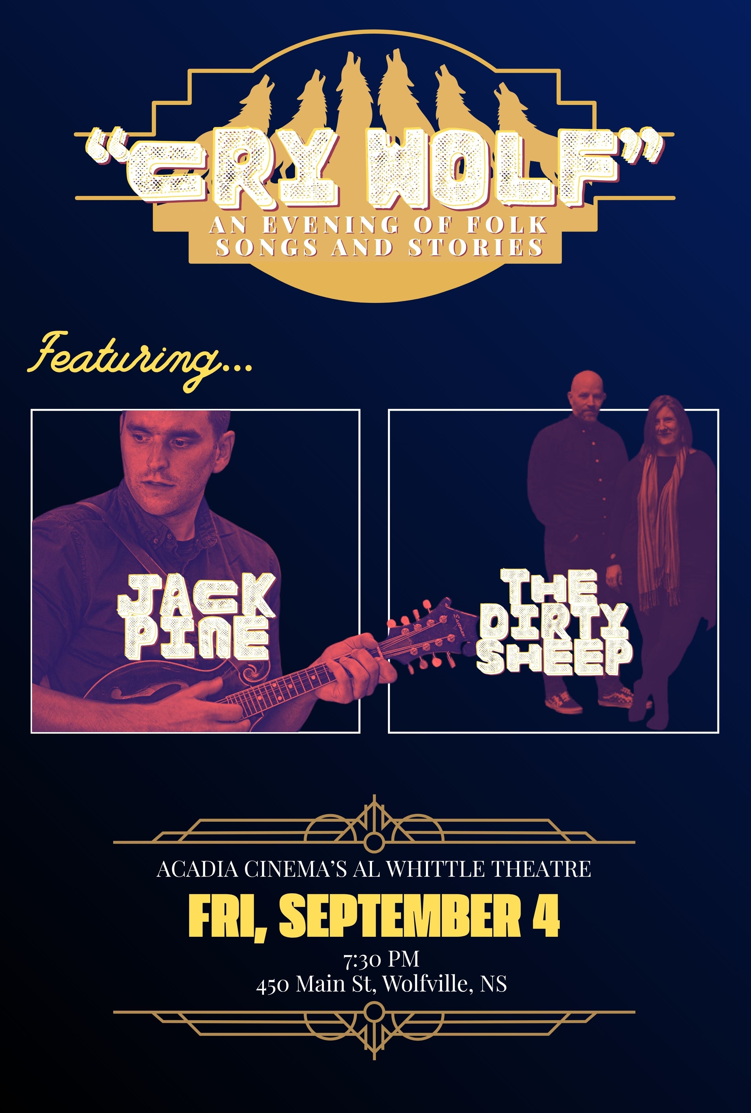 4-PACK TICKETS TO CRY WOLF @ WOLFVILLE, NS with JACK PINE and THE DIRTY SHEEP (Copy)